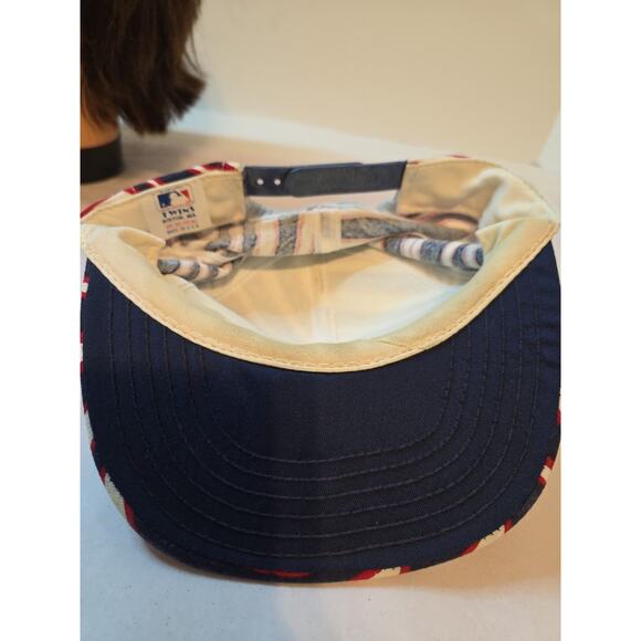 Vintage Twins Enterprise Atlanta Braves Hat Snapback Cap MLB 90s Navy A Logo USA - Picture 11 of 14